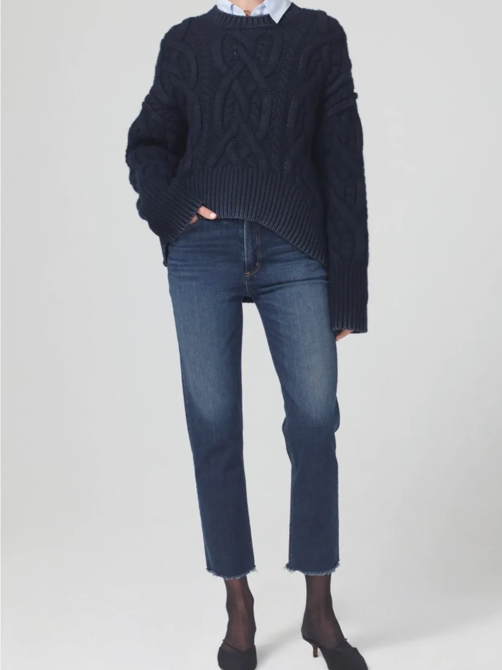 Citizens of Humanity Daphne Crop Jean Trinket Raw Hem NWOT Size 25